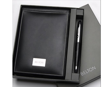 Luxury Memo box & Leather wrapped pen